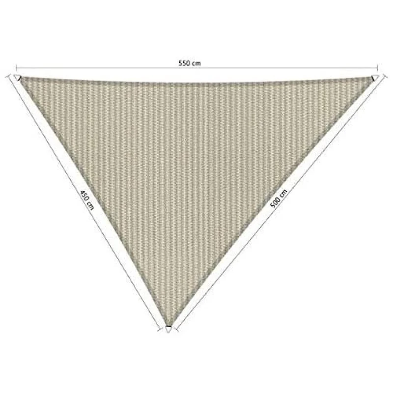 Shadow Comfort Shade Sail Sunshade Water Permeable HDPE Garden Awning for Outdoor Garden Terrace UV Block - Triangle 4.5x5x5.5m - Sahara Sand