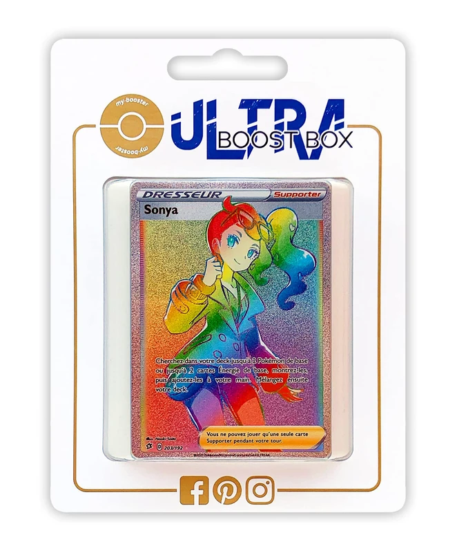 Sonya (Sonia) 203/192 Shiny Rainbow trainer - Ultraboost X Epée et Bouclier 2 Clash des Rebelles - Box of 10 Pokemon French cards