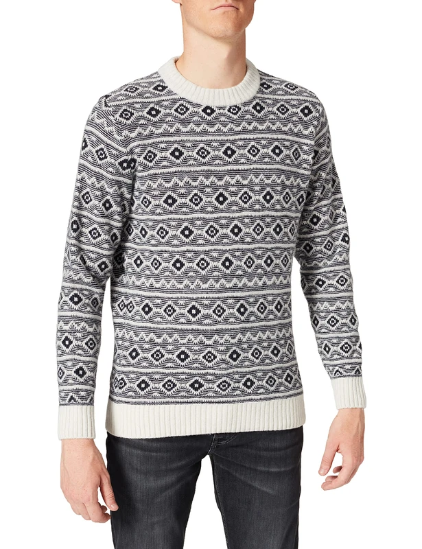 Armor Lux Men's Pull héritage Pullover Sweater, Nature/Ship, Small