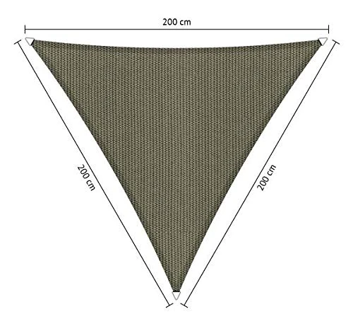 Shadow Comfort Shade Sail Sunshade Water Permeable HDPE Garden Awning for Outdoor Garden Terrace UV Block - Triangle 2x2x2m - Desert Storm