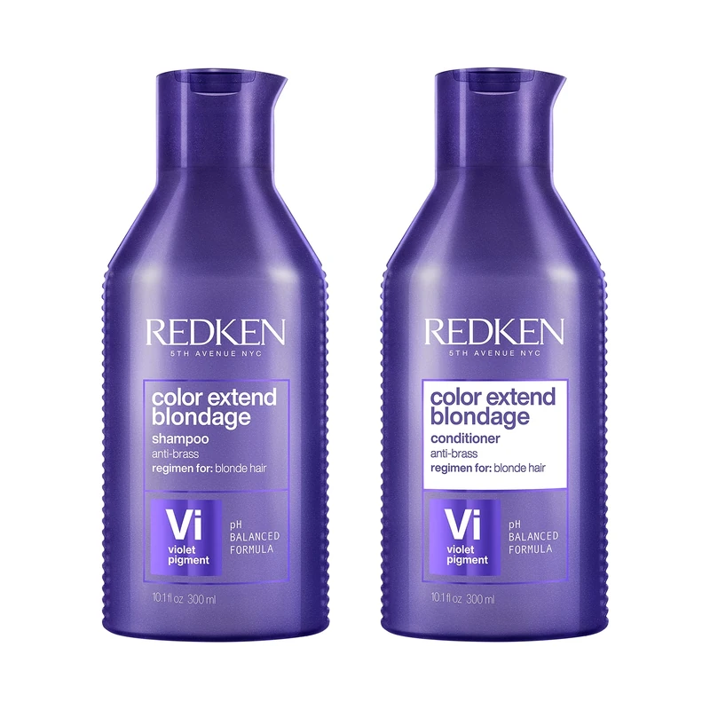 REDKEN Color Extend Blondage, Purple Shampoo and Conditioner Set, for Blonde Hair, Vi Violet Pigment, 300 ml