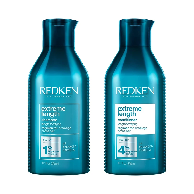 REDKEN Extreme Length, Shampoo and Conditioner Set, Biotin, for Longer, Stronger Hair, 300 ml