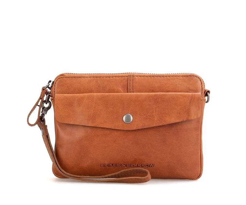 Spikes & Sparrow Women Brandy Crossbody, Brown, 20 x 2 x 14 cm