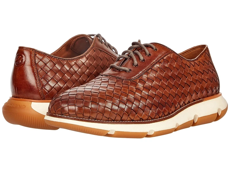 Cole Haan Men's C34794 Oxford, British Tan Woven Leather Ivory, 7 UK