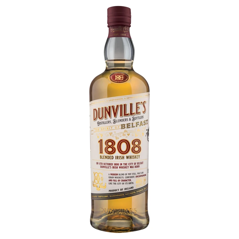 Dunvilles 1808 Blended Irish Whiskey 70cl, ABV 40%