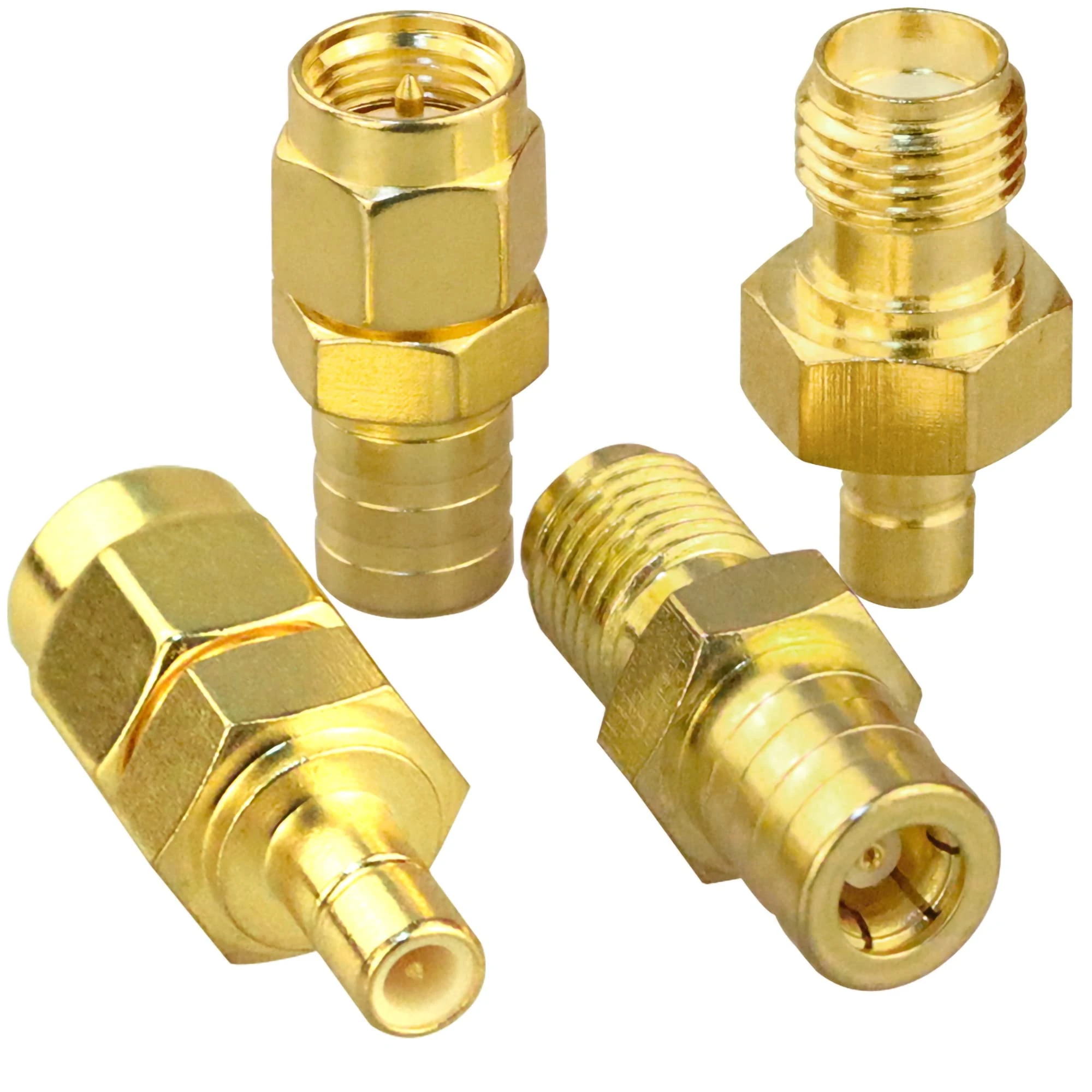 TUOLNK 4PCS SMA to SMB Coax Adapter, SMA Male/Female to SMB Male/Female Connector for DAB Car Aerial, Audio, Router, Signal Boosters