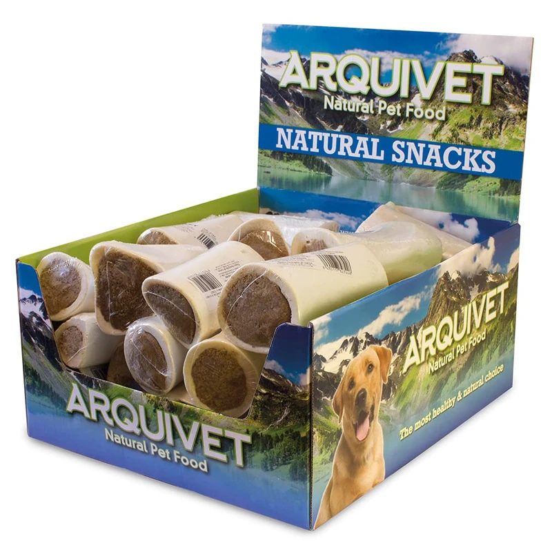 Arquivet - Exhibitor 20 Units Bone Stuffed with Meat - Natural Snacks for Dogs - Image 1