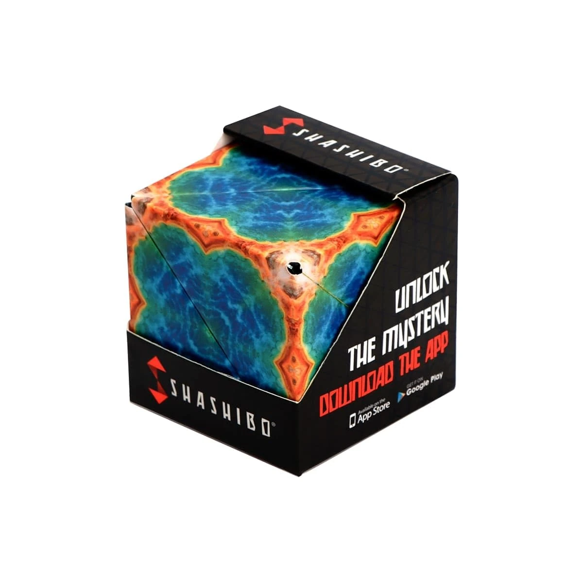 SHASHIBO Shape Shifting Box - Award-Winning, Patented Fidget Cube w/ 36 Rare Earth Magnets - Transforms Into Over 70 Shapes (Earth - Explorer Series)