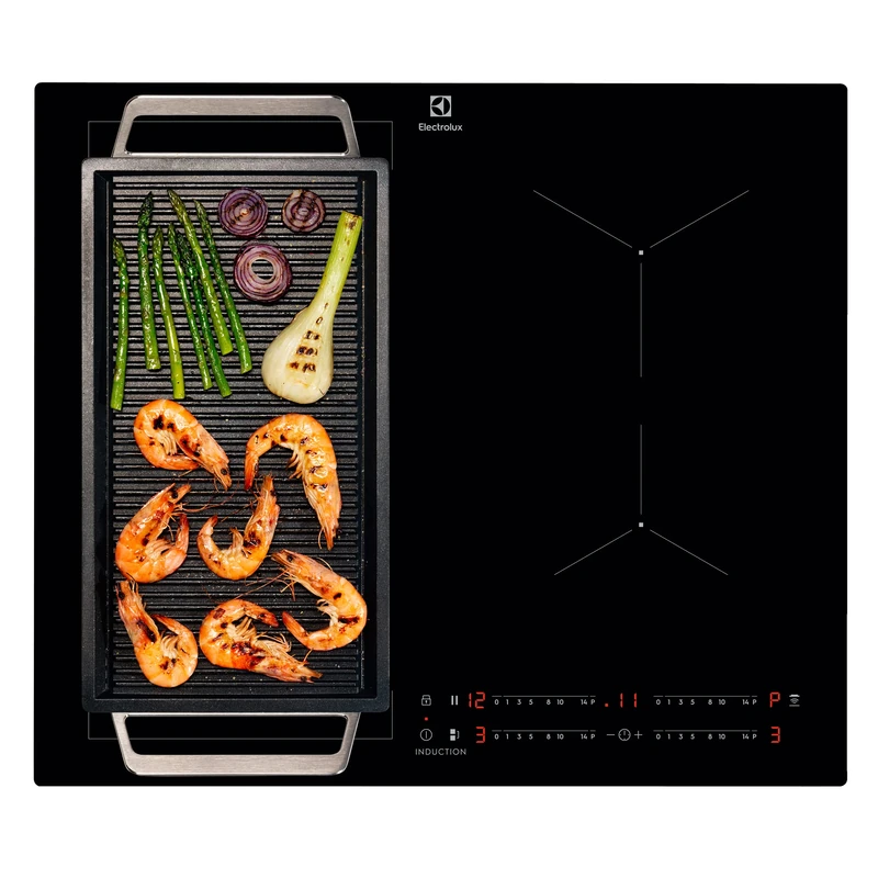 Electrolux LIL63443 Bridge Induction Hob 60 cm, 4 Cooking Zones, Bridge Function, Black