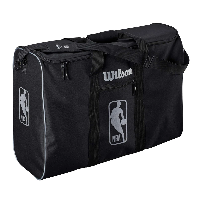 Wilson NBA Authentic Basketball Bag, with Generous Capacity, for Easy Transport and a Customised Look, Colour: Black