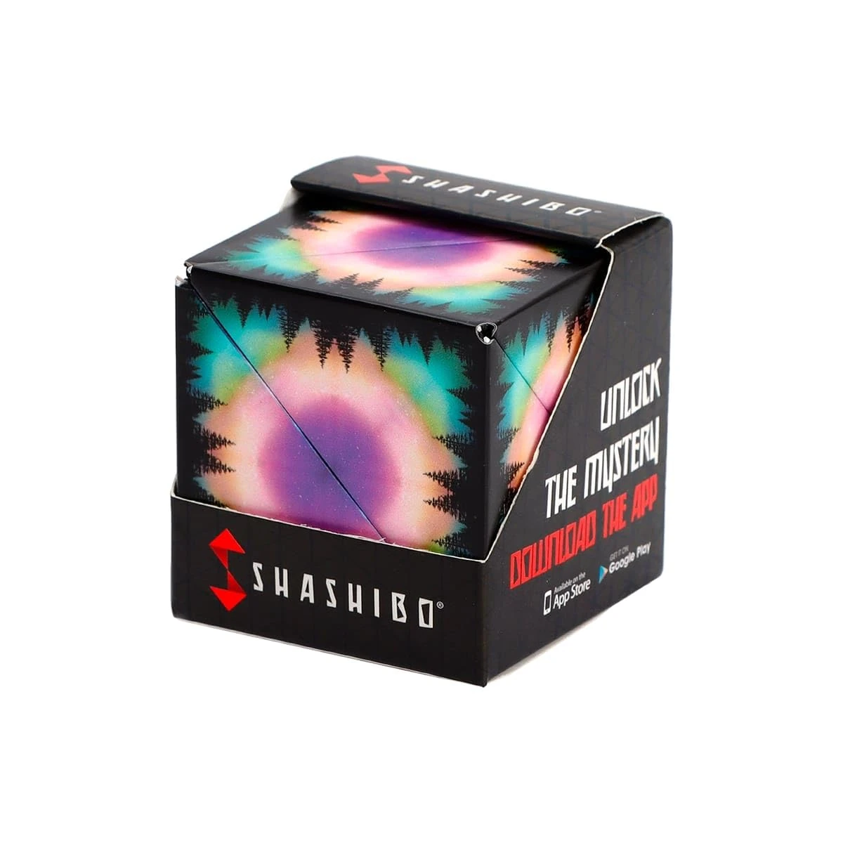 SHASHIBO Shape Shifting Box - Award-Winning, Patented Fidget Cube w/ 36 Rare Earth Magnets - Transforms Into Over 70 Shapes (Moon)