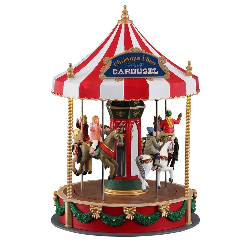 Lemax 14821 Caddington Village Sights & Sounds: Christmas Cheer Carousel - Image 1