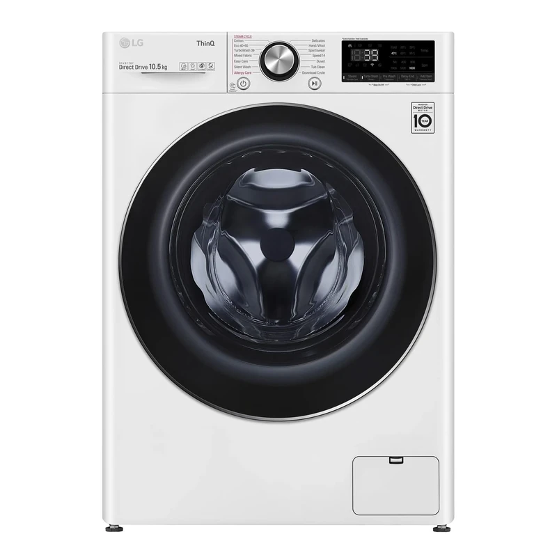 LG V10 F6V1010WTSE TurboWash 360 10.5kg Freestanding Washing Machine