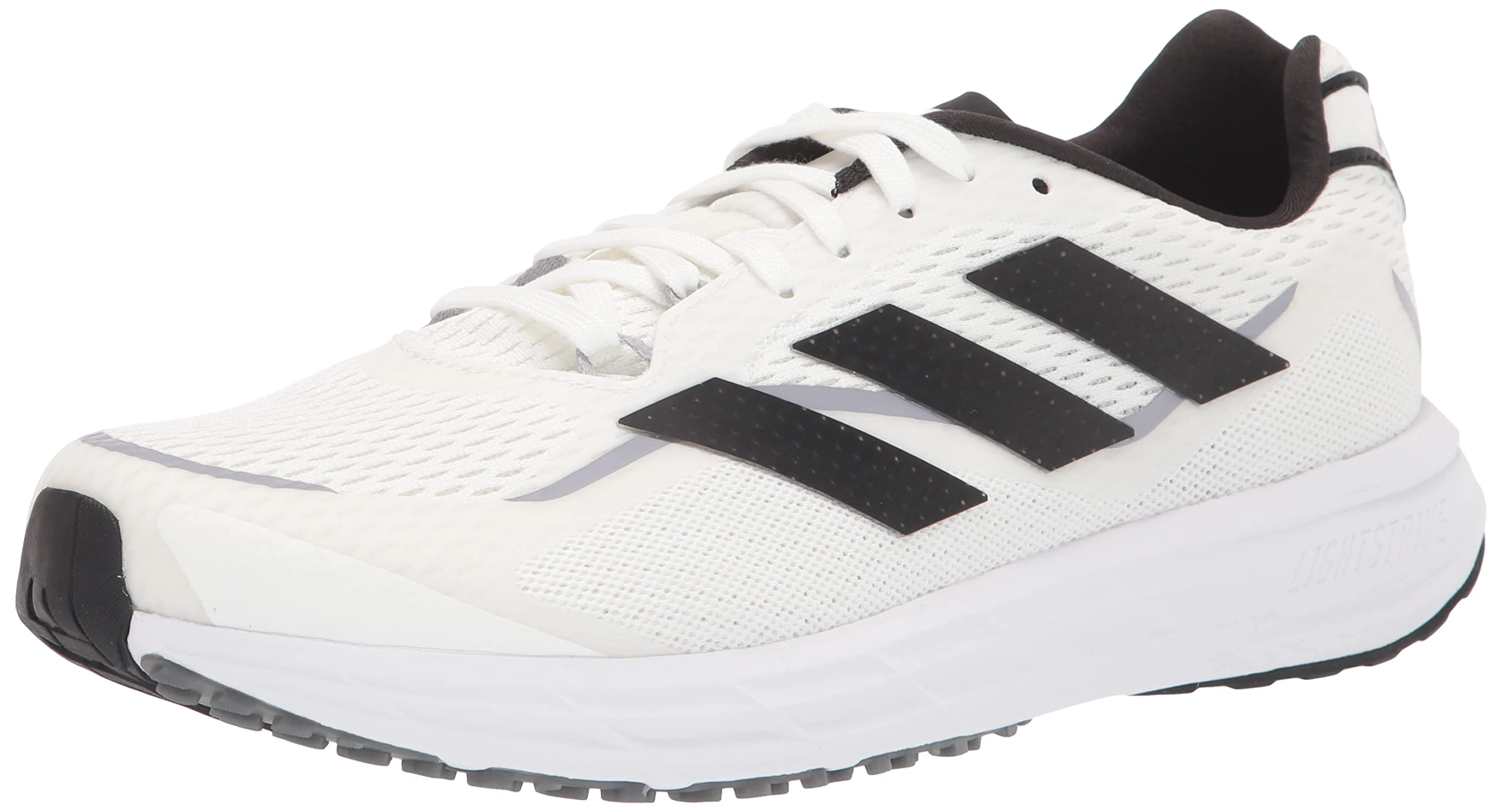 adidas Men's SL20.3 Running Shoe, White/Core Black/Halo Silver, 9.5