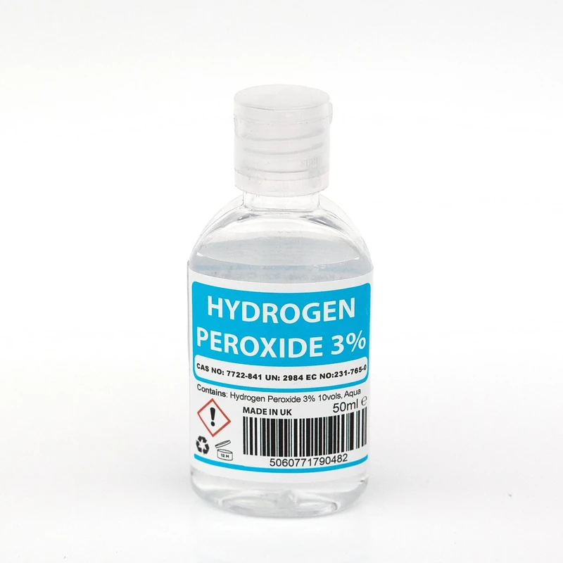 Hydrogen Peroxide 3% 10 Vols. 50ml Bottle for Cleaning, Disinfecting, Bleaching etc.