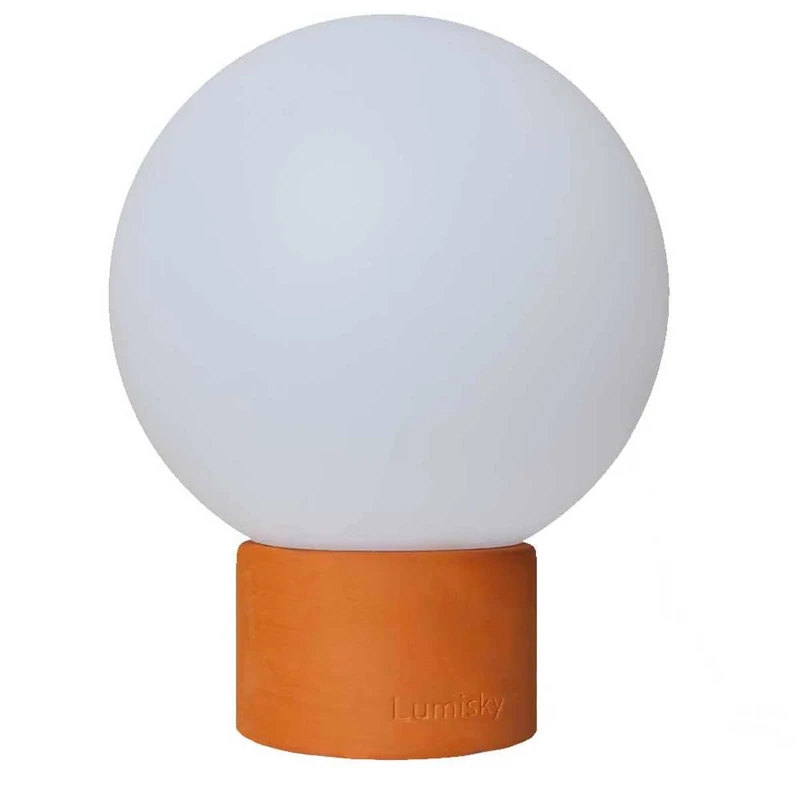 Terra Terre Cuite Wireless Dimmable LED Touch Table Lamp in Terracotta Height 25 cm - Image 1