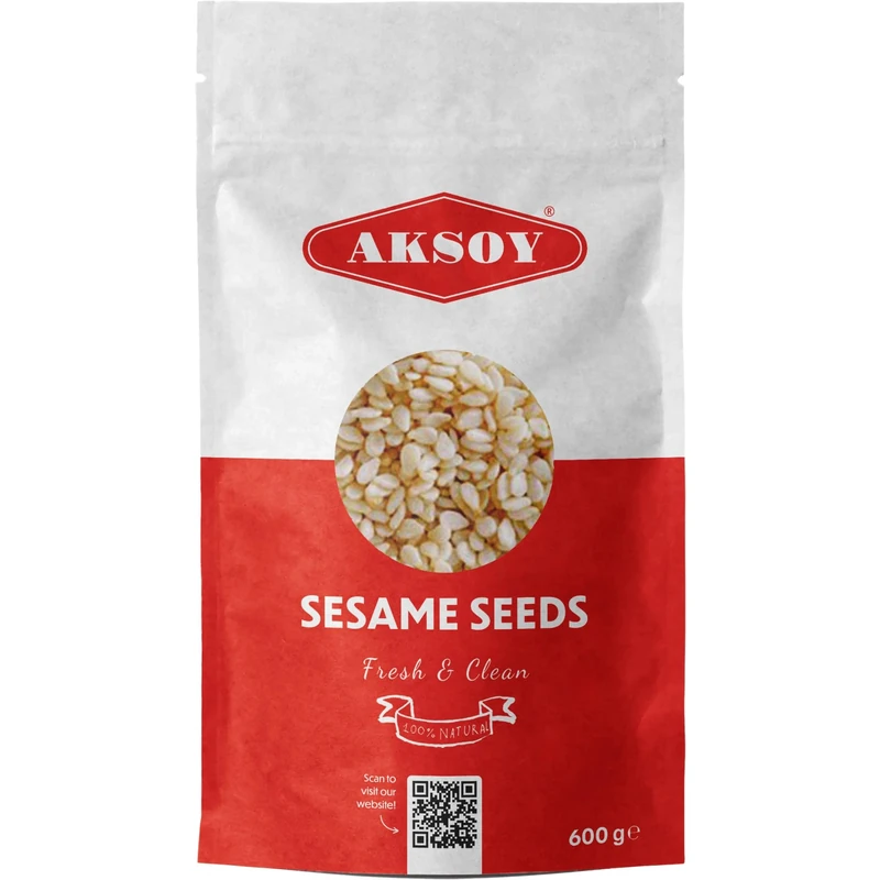 Aksoy Premium Sesame Seeds 600 Grams | 100% Natural, Fresh & GMO-Free – Ideal for Cooking, Baking, Salads, Bread & Garnishing | Vegan & Versatile Kitchen Essential (Packaging may vary)