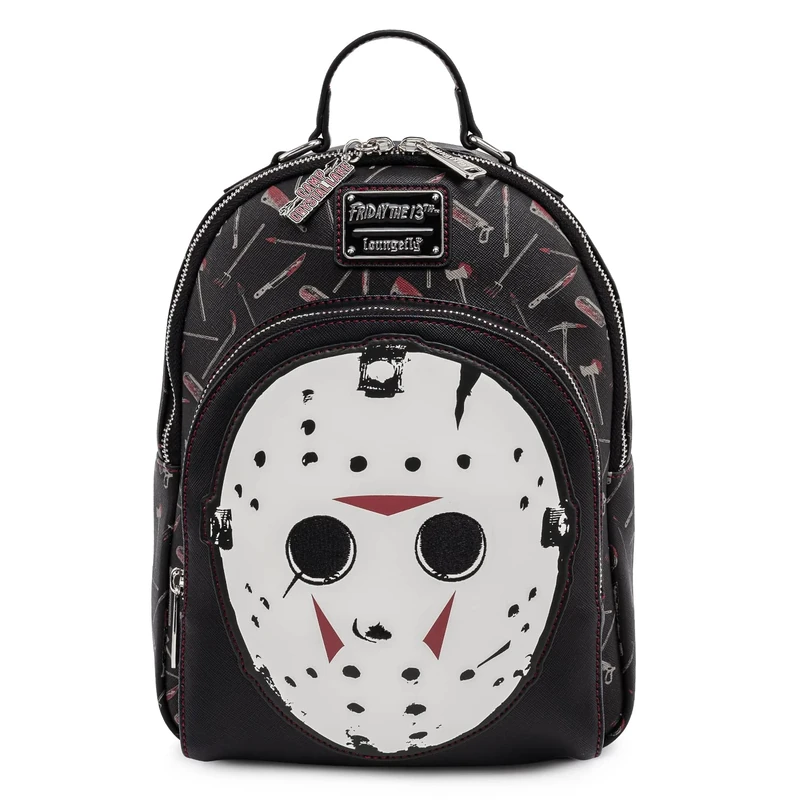 Loungefly Friday the 13th Jason Mask Mini Backpack, Multi, One Size