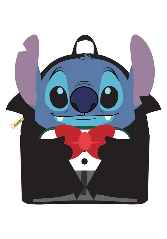 Loungefly Disney Vampire Stitch Bowtie Women's Double Strap Shoulder Bag Purse