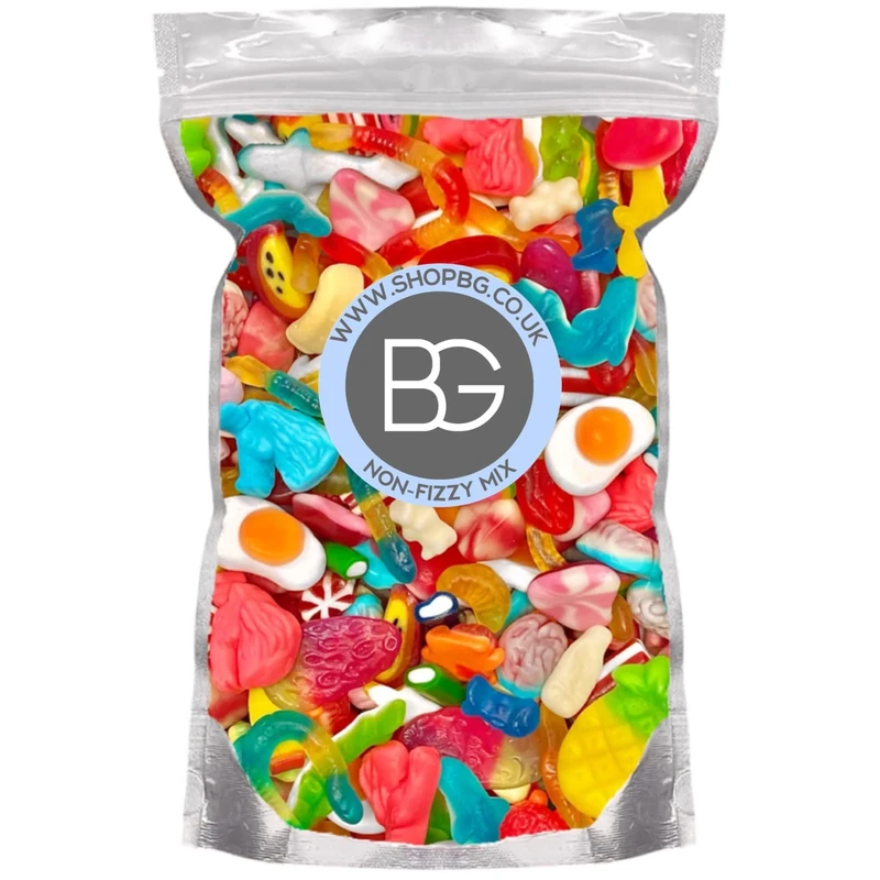 Bargain Gateway BG Non-Fizzy Quality Pick & Mix Sweets - Large Retro Candy Sweeties 800g Pouch Gummy Jelly Chewy Movie Night Birthday Party Treat Pick n Mix
