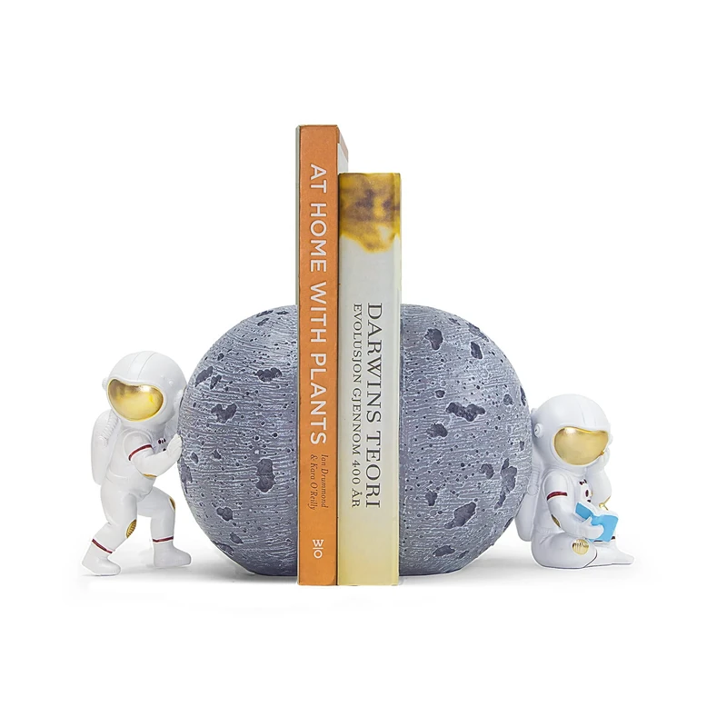 Banllis Astronaut Decorative Bookend Book Ends for Office Decorative Bookends for Shelves, Book Holders for Shelves, Bookends Decorative Books, Modern Bookends for Heavy Books Holder, Book Stoppers
