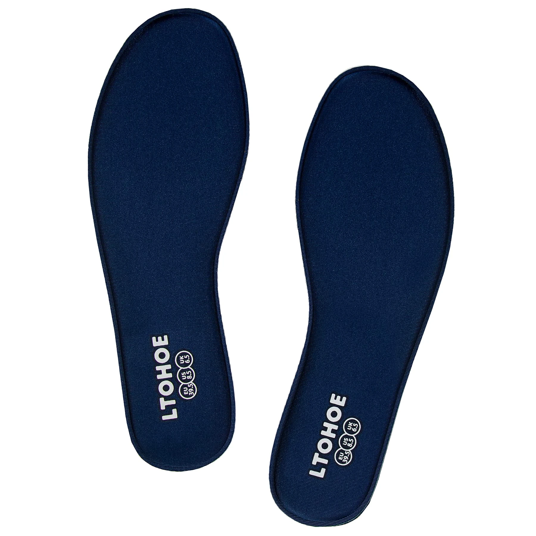Memory Foam Insoles for Women, Cushioned Inner Soles for Running, Trainers, Work Boots & Walking Shoes, Shock Absorbing Foot Pain Relief Comfort Navy 3 UK