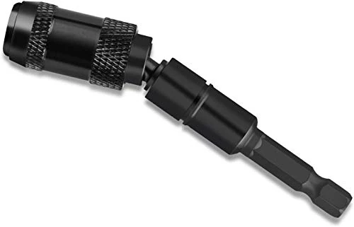 Hakkin Pivoting Bit Holder, Magnetic 1/4 Inch Impact Tough Bit Holder, Quick Change Locking Bit Holder with Spring Release Collar
