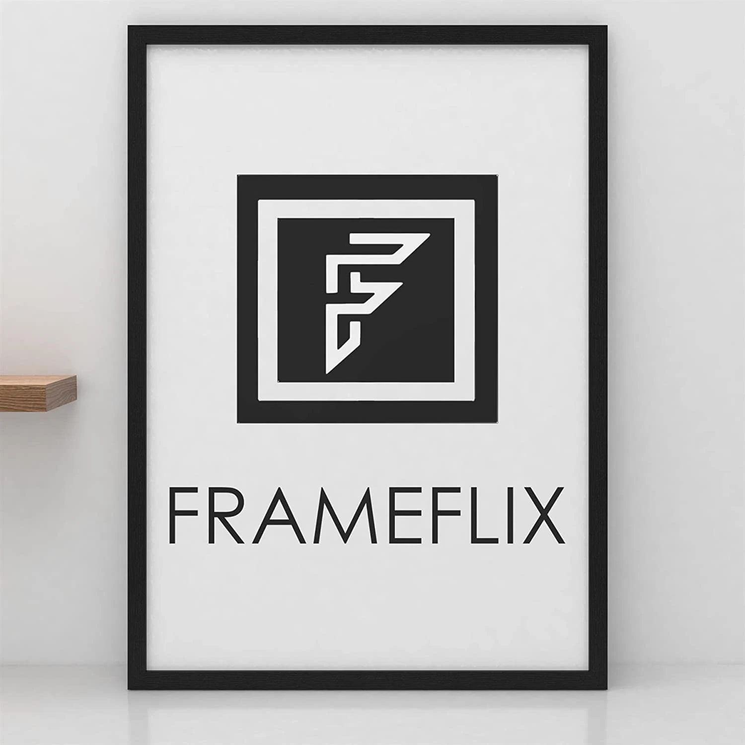 FrameFlix Black 24x16 Inch Thin Picture Photo Frame Wall Hanging Wood Effect