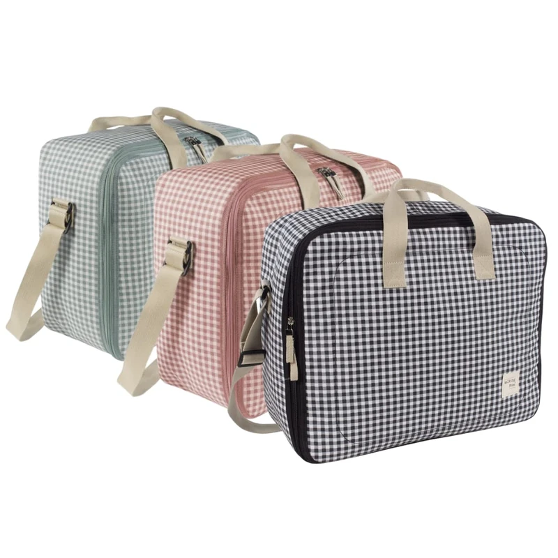 Walking Mum. I Love Vichy Baby Suitcase, Maternity Bag for Hospital/Clinic, Organizer for Mom, Dad and Baby Need, Green, 49 x 37 x 12 cm