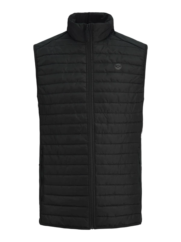 JACK & JONES Quilted Vest Transition Jacket Blouson Sleeveless JJEMULTI, Colours:Black, Jacket Size:XL