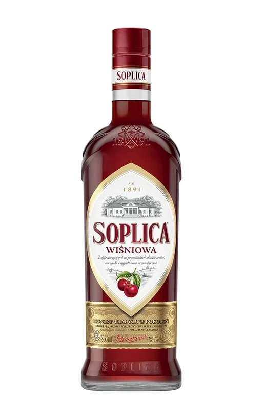 SOPLICA - Polish Cherry Liqueur For Shots & Cocktails - 26% Alcohol - 500 ml