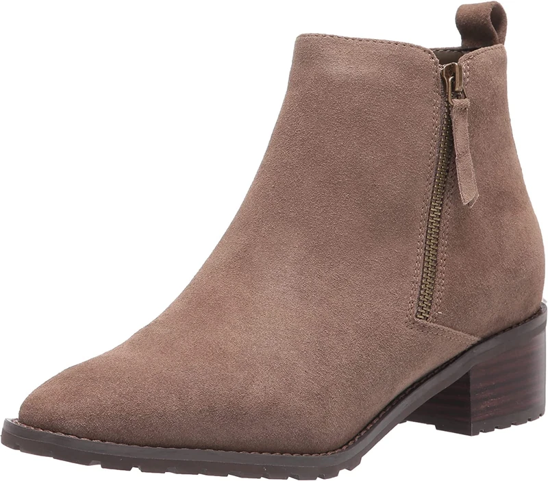 Blondo Women's Samara Ankle Boot, Dk Taupe Suede, 6 UK