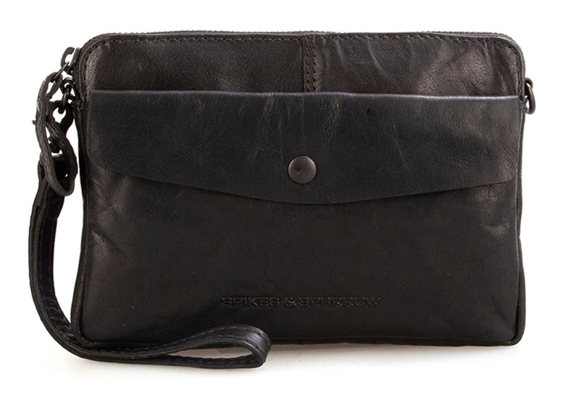 Spikes & Sparrow Women Idaho Crossbody, Black, 20 x 2 x 14 cm