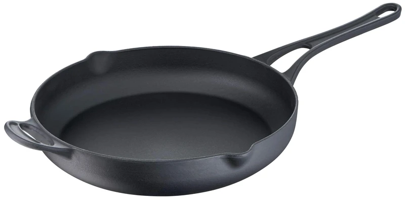 Tefal Jamie Oliver Premium Cast Steel Frying Pan 28 cm, Safe Cooking, Enamel Coating, Pouring Spouts, Induction E2130655