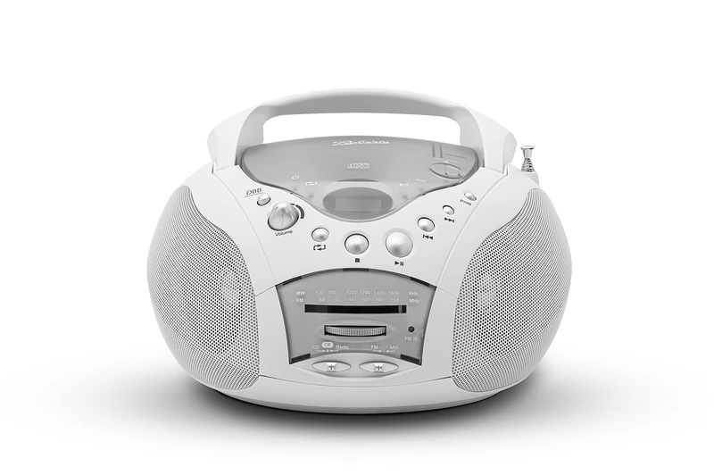 Roberts CD9959W Portable CD Player Boombox with FM Radio - White