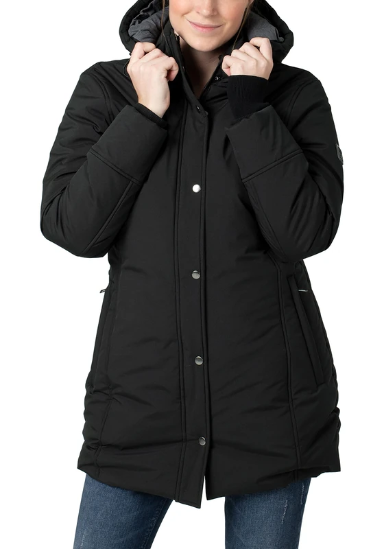 Timezone Women's Puffer Coat, Ultra Black, M