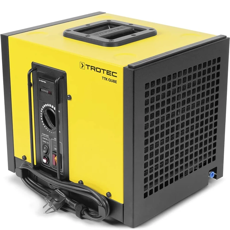 TROTEC TTK Qube Compact Commercial Dehumidifier (max. 20l/day), suitable for rooms up to 110 m³, Compact Professional Condensing Dryer - Image 1