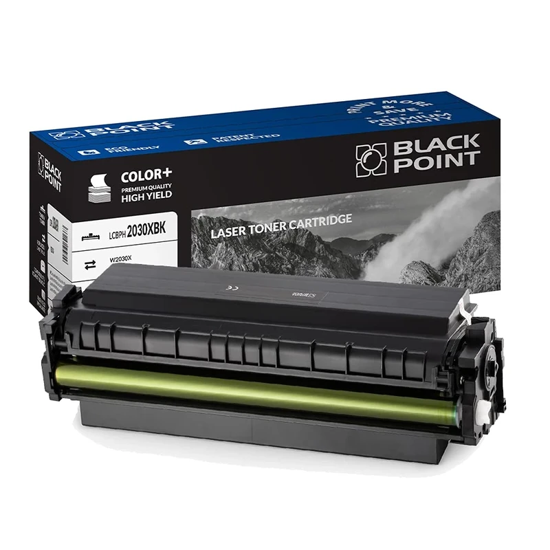 BLACK POINT XL Toner Compatible with HP W2030X (HP 415X) with Chip for HP Color Laserjet Pro: M454dn, M454dw, MFP M479dw, MFP M479fdn, MFP M479fdw, MFP M479fnw - TÜV Certified