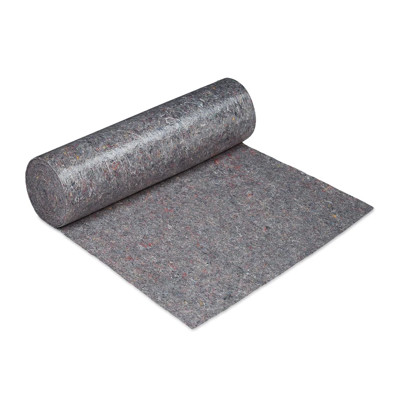 Relaxdays dust Sheet, Floor Protection, 1 m x 50 m = 50m², Non-Slip, 300g/m² Thick, Protective Film for Painters, Grey