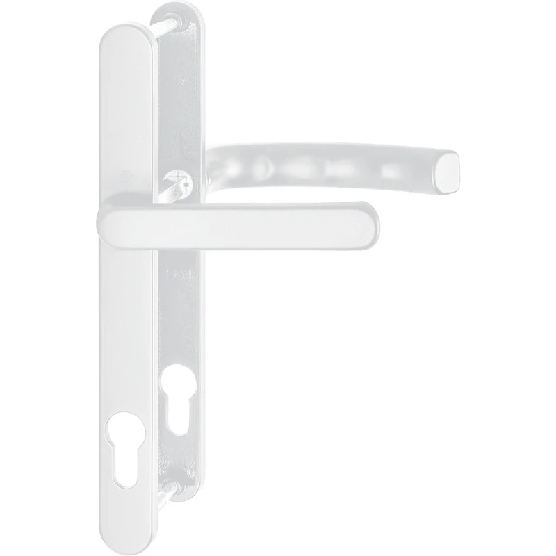 HOPPE Lége Door Handle Set with Narrow Plate 24 mm Flat Handle 67-72 White - Image 1