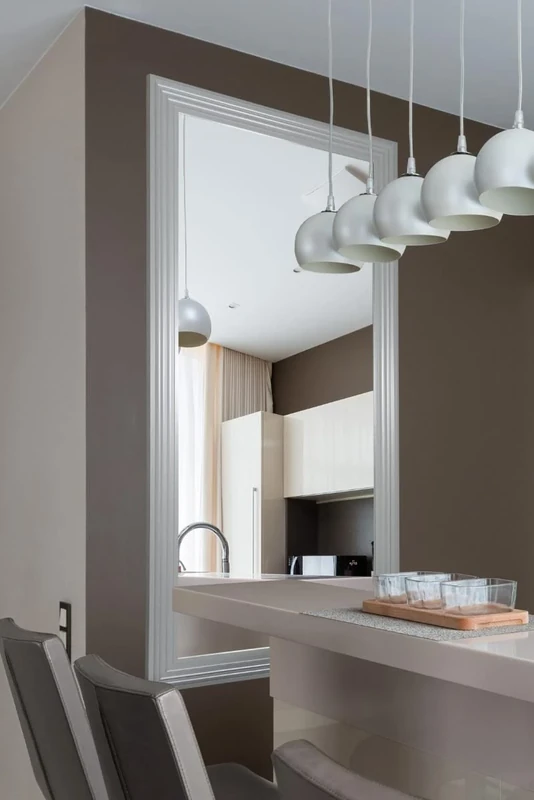 MirrorOutlet New Modern Grey layered Wall Mirror 5ft6X2ft6 1672mmX756mm, LG521