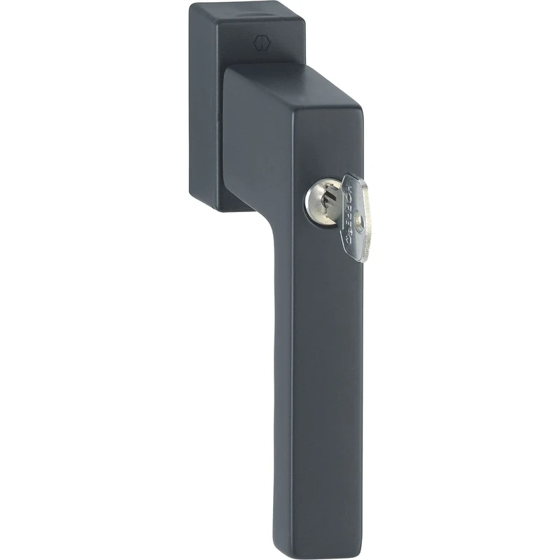 HOPPE Toulon Window Handle Lock Cylinder and Secustik, VK 7 x 32-42 mm, Black