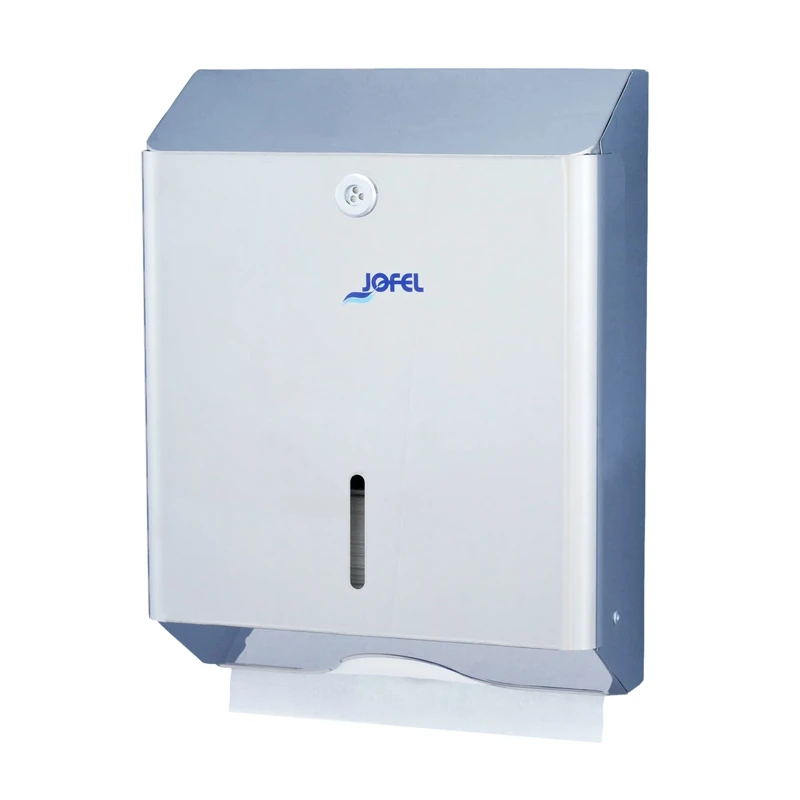 Jofel AH12200 – Zig-Zag Dispenser in Stainless Steel, Shiny Stainless Steel