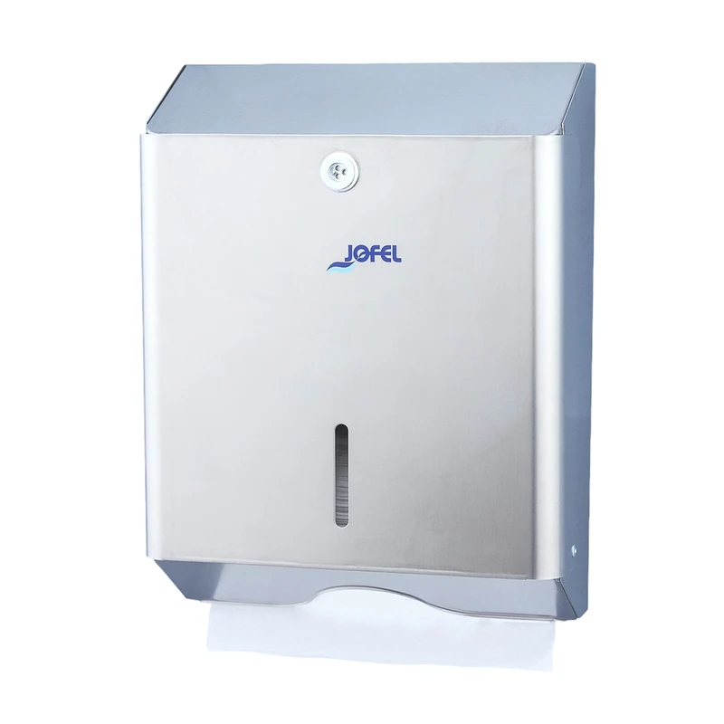 Jofel AH14200 – Zig-Zag Dispenser in Satin Stainless Steel, Satin Stainless Steel
