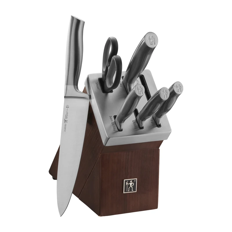 HENCKELS International Graphite 7 pc Knife Block Set, Silver