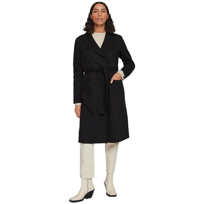 VILA Women's VIJUICE COAT - NOOS Coat, Black,