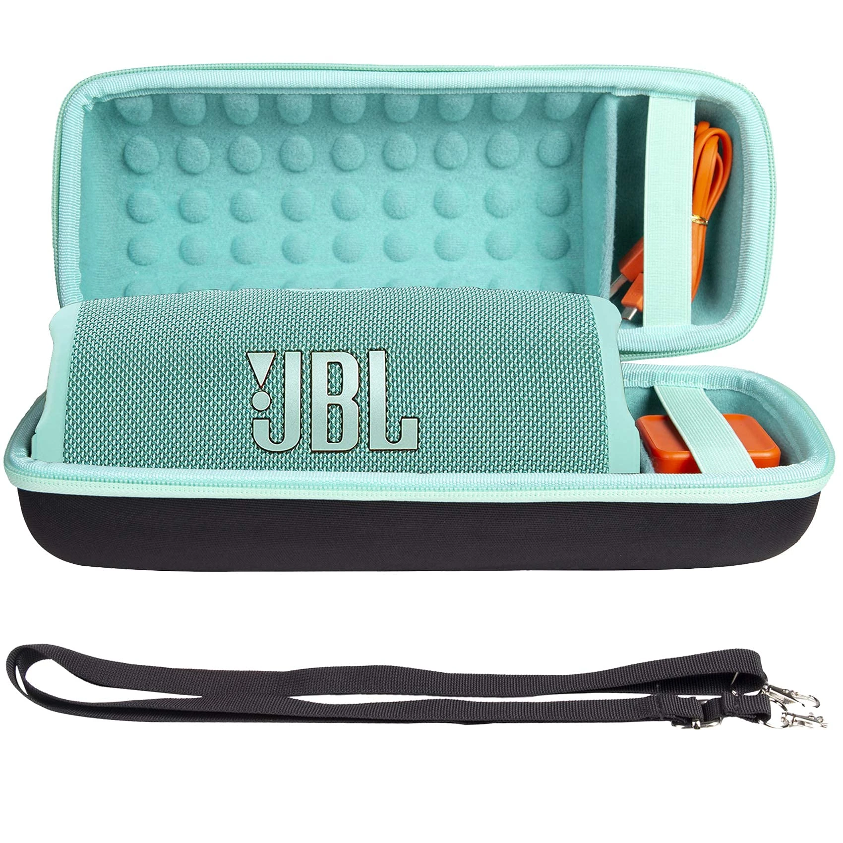 Khanka Hard Carrying Case Bag for JBL Charge 5/ Charge 4 Portable Bluetooth Waterproof Speaker. (Turquoise)