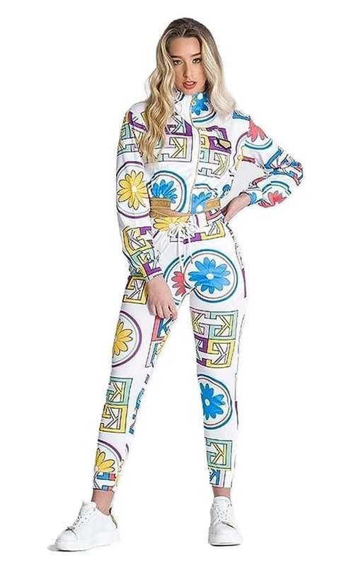 Gianni Kavanagh Women's Multicolor GK Tiles Cropped Jacket, Multicoloured, XXS - Image 1