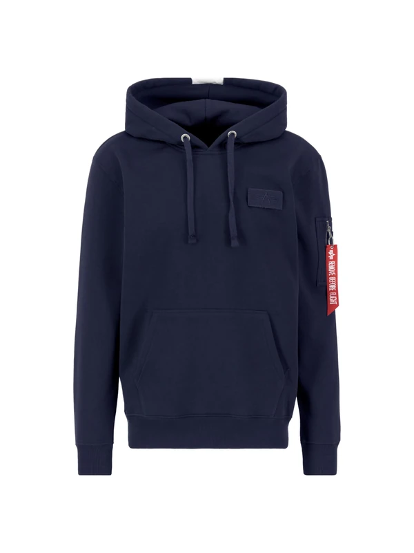 Alpha Industries Red Stripe Hoody Hooded Sweat for Men Rep.Blue