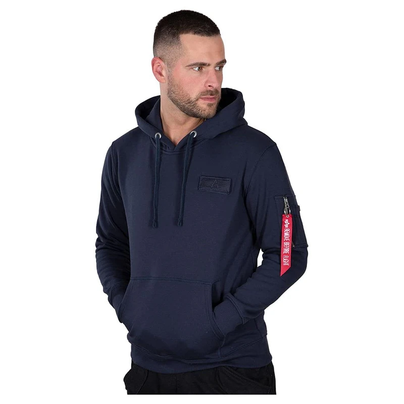 ALPHA INDUSTRIES Men's Red Stripe Hoody Sports Hoodie, rep.blue, 3XL